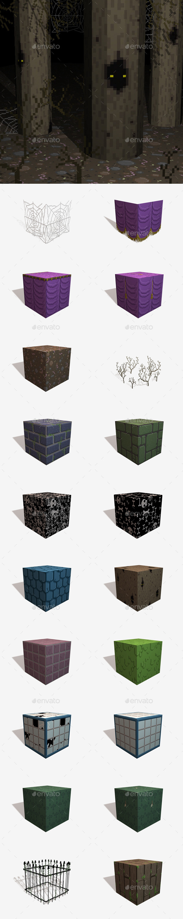 3DOcean 20 Horror Pixel Texture Pack 11768767 3DOcean 20 Horror Pixel Texture Pack 11768767