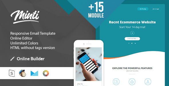 MINTI - Modern Email Template + Online Access