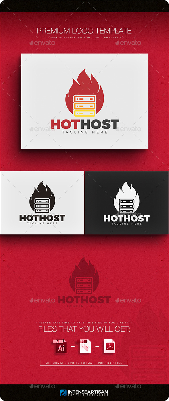 GraphicRiver Hot Host Logo 11769739 GraphicRiver Hot Host Logo 11769739