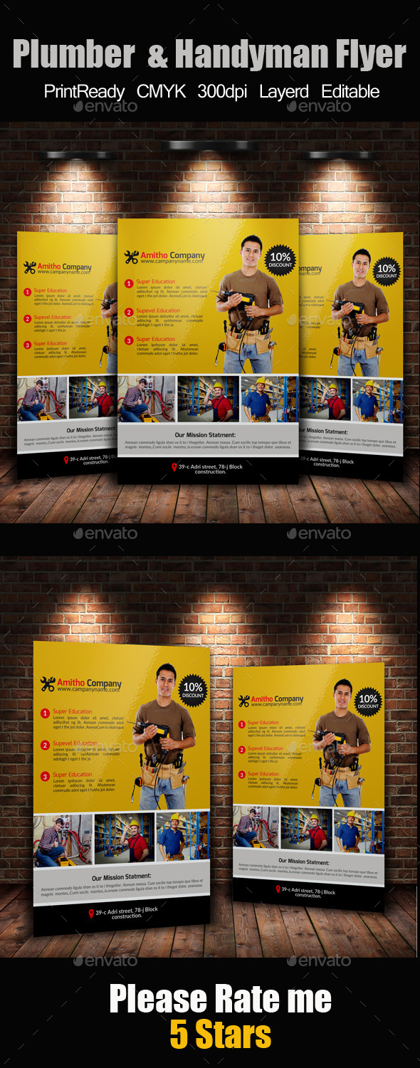 GraphicRiver Handyman & Plumber Services Flyer 11769847 GraphicRiver Handyman & Plumber Services Flyer 11769847