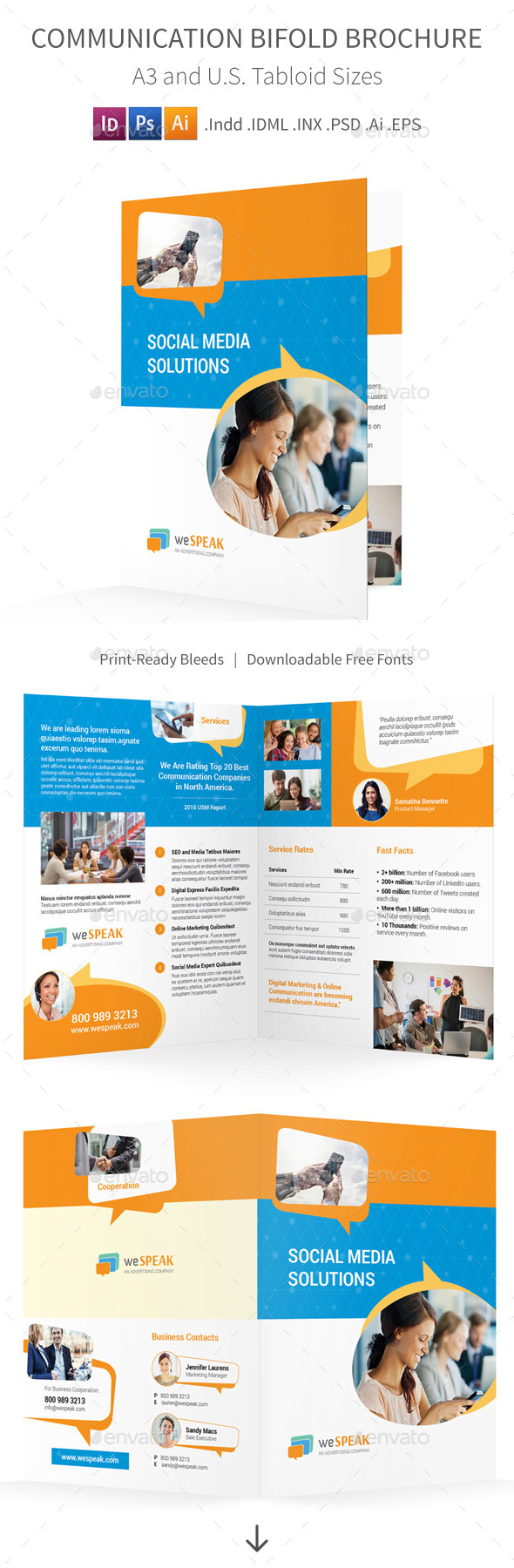 GraphicRiver Communication Bifold Halffold Brochure 11770413 GraphicRiver Communication Bifold Halffold Brochure 11770413