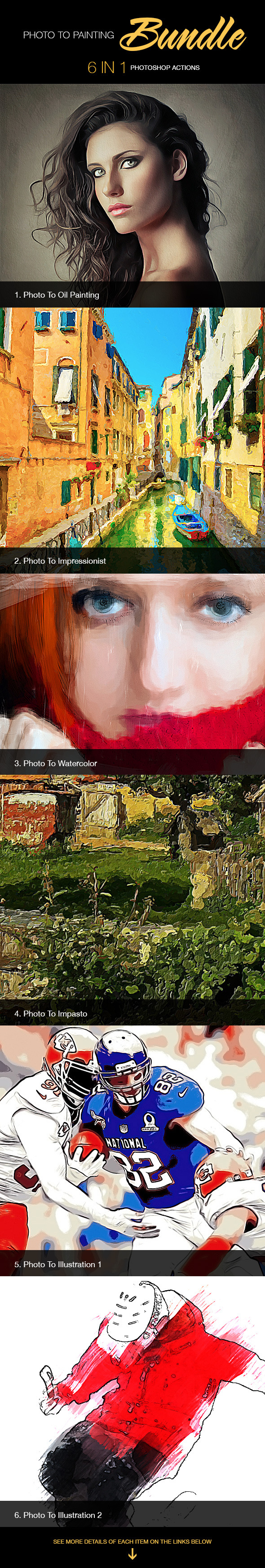 GraphicRiver Photo To Painting Bundle 6 In 1 11770910 GraphicRiver Photo To Painting Bundle 6 In 1 11770910