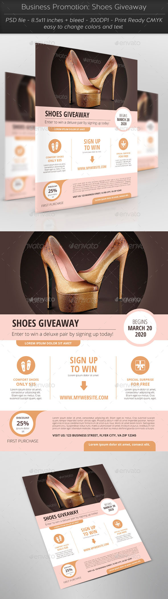 GraphicRiver Business Promotion Shoes Giveaway 11771514 GraphicRiver Business Promotion Shoes Giveaway 11771514