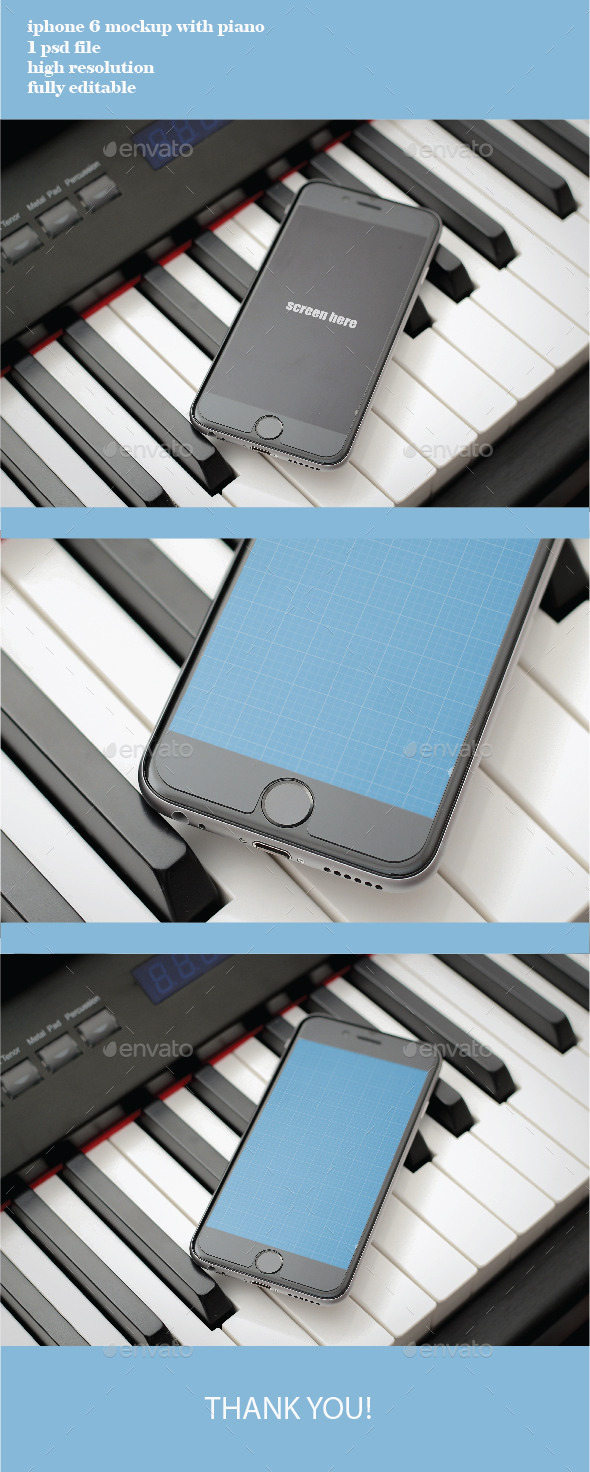 GraphicRiver photorealistic iphone 6 on the piano 11771789 GraphicRiver photorealistic iphone 6 on the piano 11771789