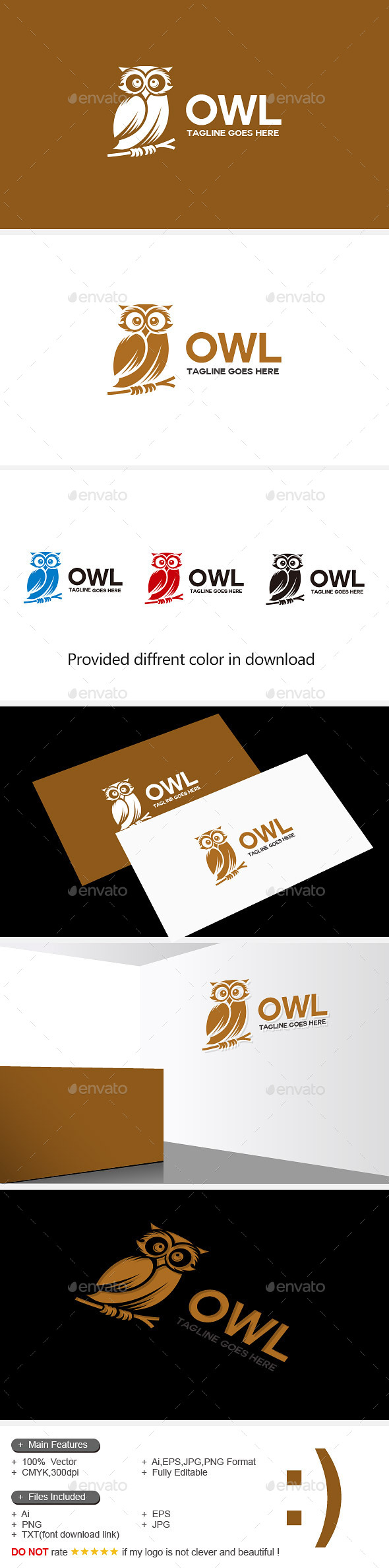 GraphicRiver Owl Logo 11772029 GraphicRiver Owl Logo 11772029
