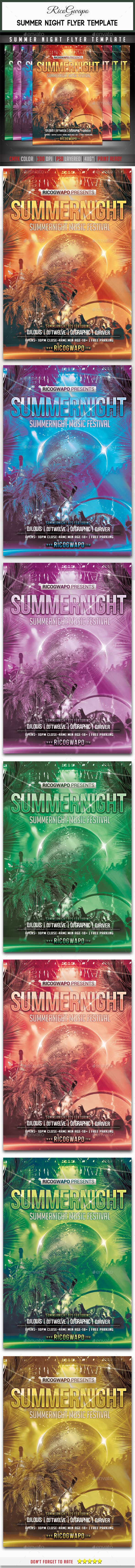 GraphicRiver Summer Night Flyer Template 11773124 GraphicRiver Summer Night Flyer Template 11773124