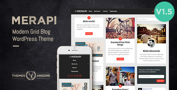 Merapi - Modern Grid Blog Theme