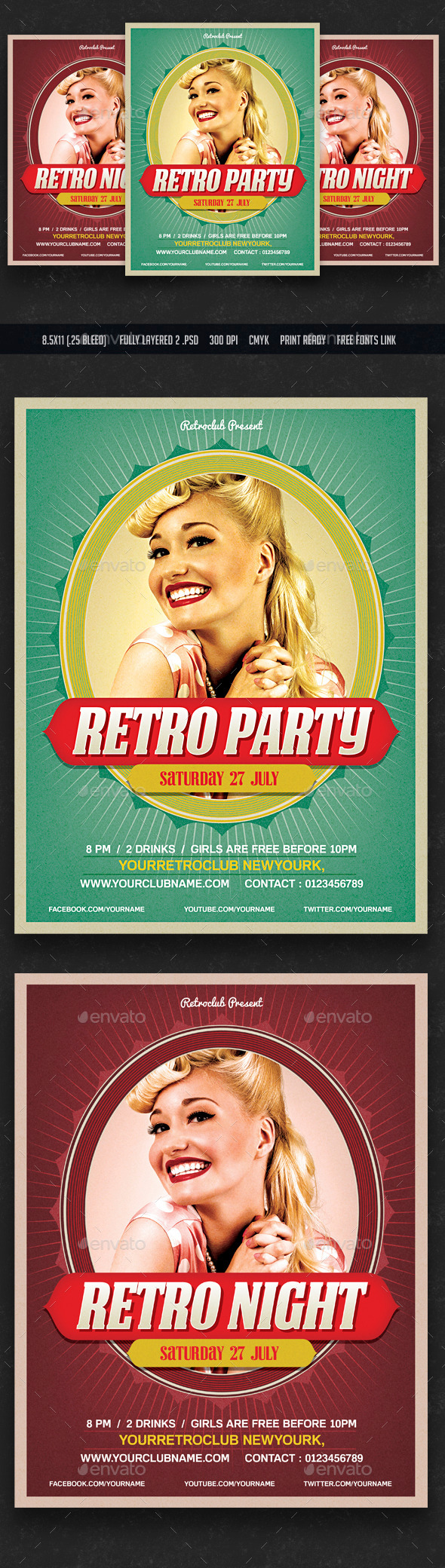GraphicRiver Retro Party Flyer 11774439 GraphicRiver Retro Party Flyer 11774439