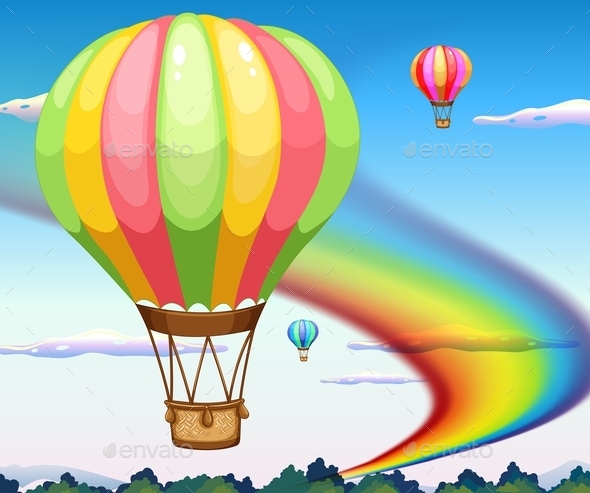 GraphicRiver Balloons and Rainbow 11774541 GraphicRiver Balloons and Rainbow 11774541