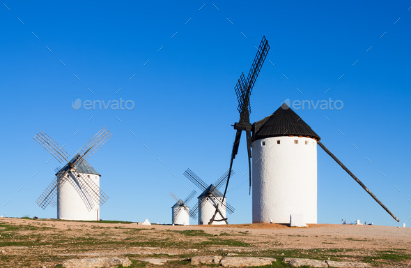 Few windmills in field (Misc) Photo Download