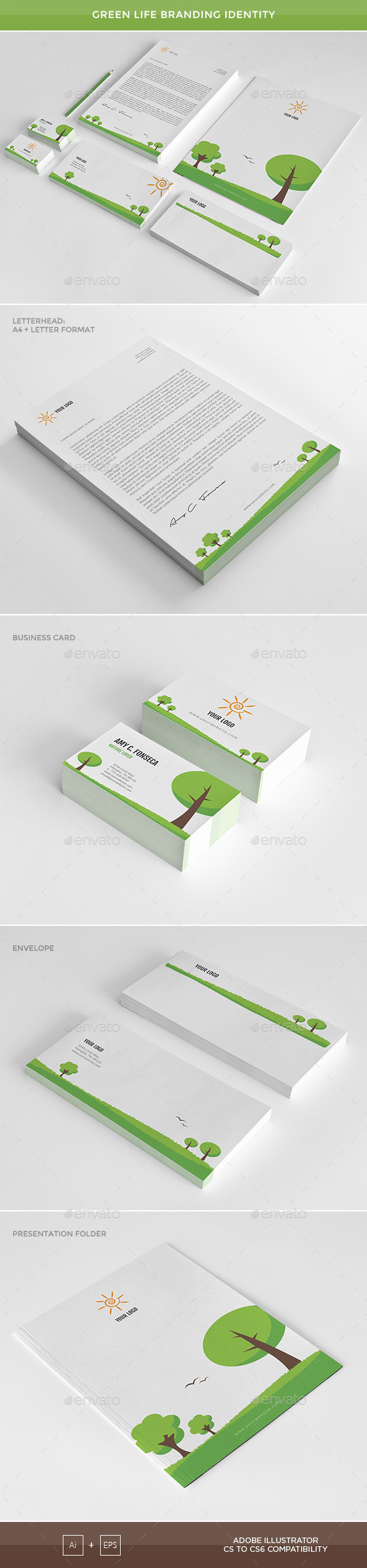 GraphicRiver Green Life Branding Identity 11776575 GraphicRiver Green Life Branding Identity 11776575