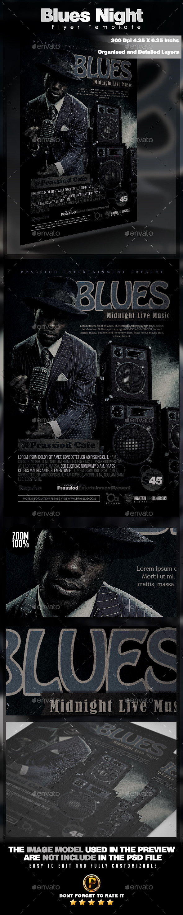 GraphicRiver Blues Night Flyer Template 11776779 GraphicRiver Blues Night Flyer Template 11776779
