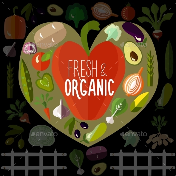 GraphicRiver Fresh And Organic Vegetables 11778188 GraphicRiver Fresh And Organic Vegetables 11778188