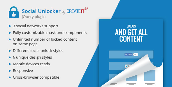 jQuery Social Unlocker