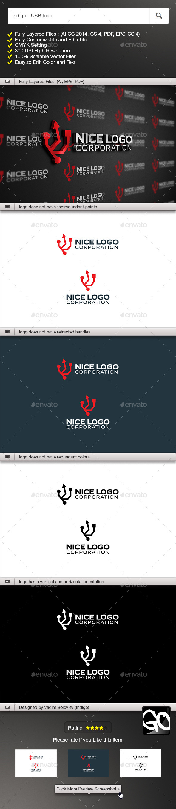 GraphicRiver Indigo USB logo 11778922 GraphicRiver Indigo USB logo 11778922