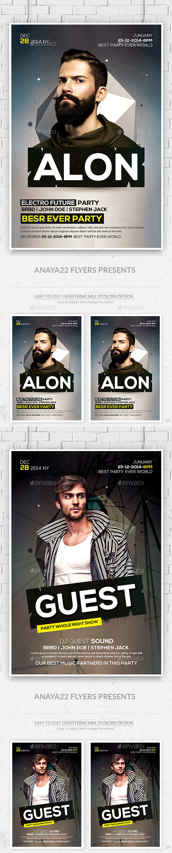 GraphicRiver Electro Concert Dj Flyers Bundle 11779268 GraphicRiver Electro Concert Dj Flyers Bundle 11779268