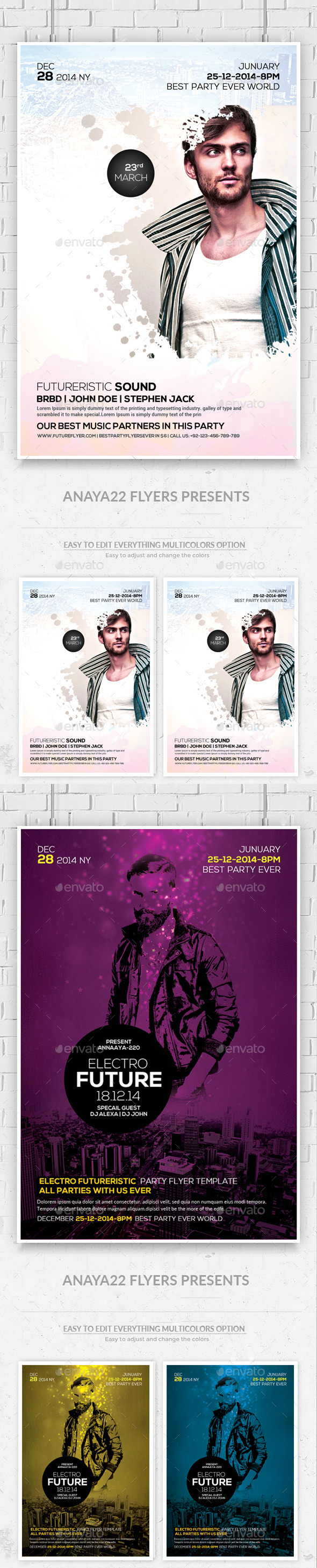 GraphicRiver Electro Concert Dj Flyers Bundle 11779778 GraphicRiver Electro Concert Dj Flyers Bundle 11779778