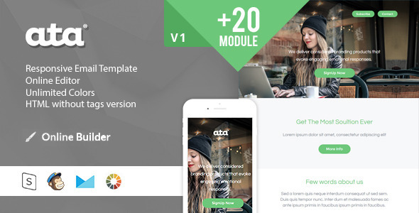 ATA - Modern Email Template + Online Access