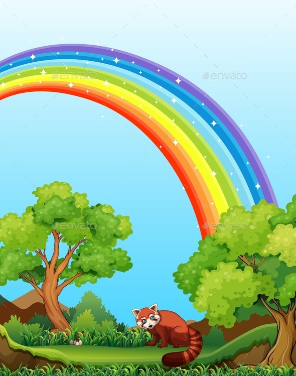 GraphicRiver Rainbow and Field 11783302 GraphicRiver Rainbow and Field 11783302
