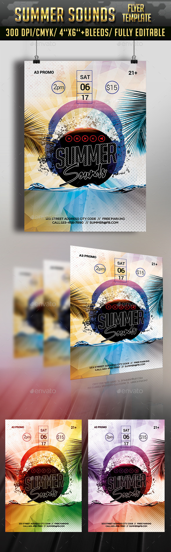 GraphicRiver Summer Sounds Flyer 11783334 GraphicRiver Summer Sounds Flyer 11783334