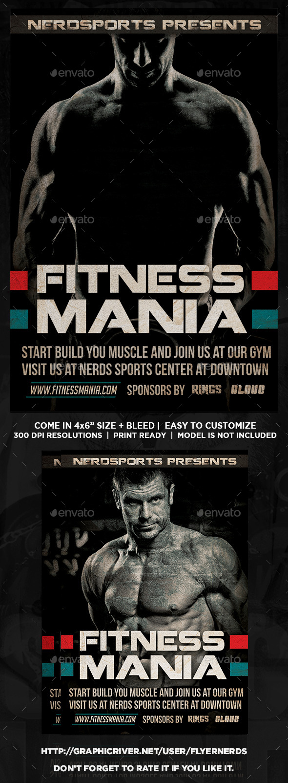 GraphicRiver Fitness Mania Sports Flyer 11783392 GraphicRiver Fitness Mania Sports Flyer 11783392