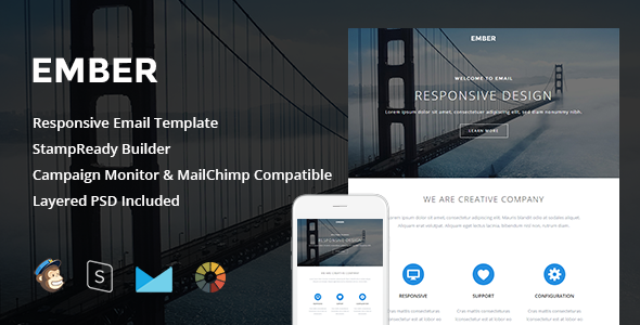 Ember - Responsive Email + StampReady Builder