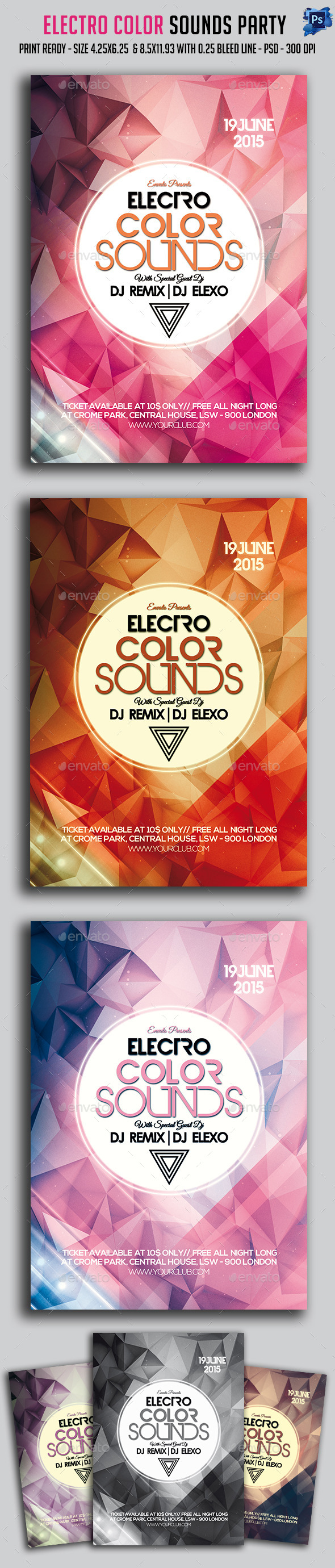 GraphicRiver Electro Color Sounds Party Flyer 11784970 GraphicRiver Electro Color Sounds Party Flyer 11784970