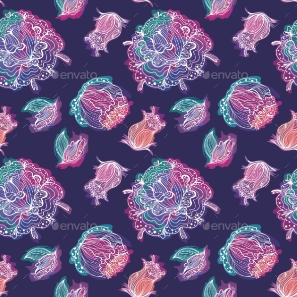 GraphicRiver Vector Magic Flowers Pattern 11785042 GraphicRiver Vector Magic Flowers Pattern 11785042