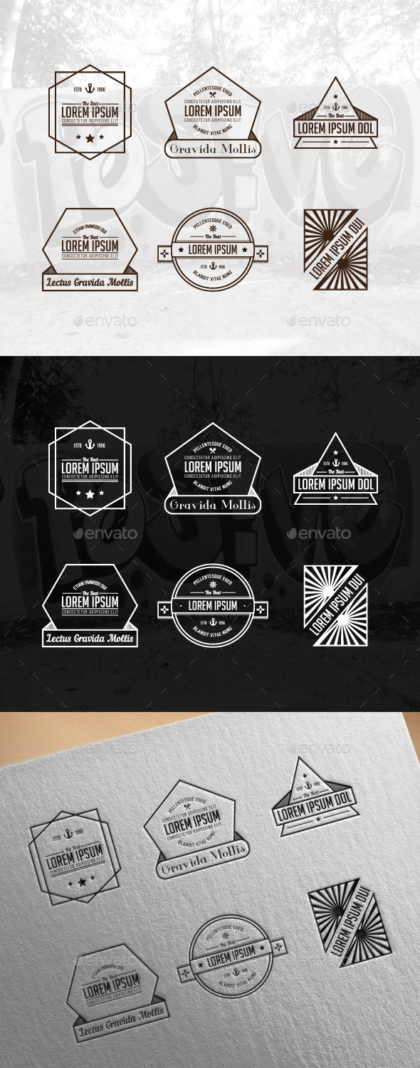 GraphicRiver 6 Modern Badges and Stickers 11785564 GraphicRiver 6 Modern Badges and Stickers 11785564