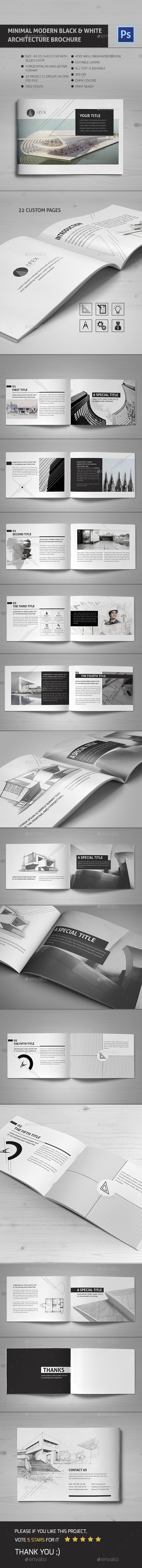 GraphicRiver Minimal Modern Black & White Architecture Brochure 11785566 GraphicRiver Minimal Modern Black & White Architecture Brochure 11785566