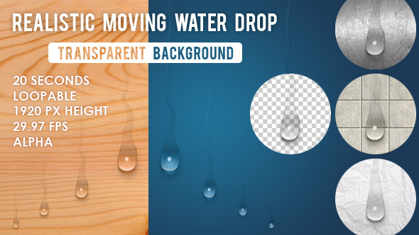 Transparent Water Drops Movement - V2 - 3