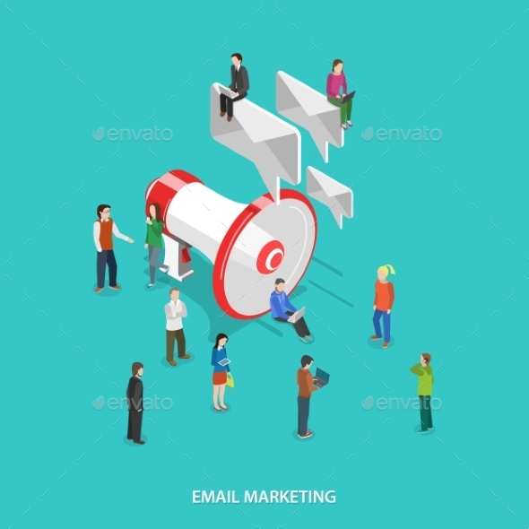 GraphicRiver Email Marketing Flat Isometric Vector Concept 11786194 GraphicRiver Email Marketing Flat Isometric Vector Concept 11786194