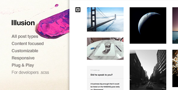 ThemeForest Illusion Content Focus Tumblr Theme 11613759 ThemeForest Illusion Content Focus Tumblr Theme 11613759