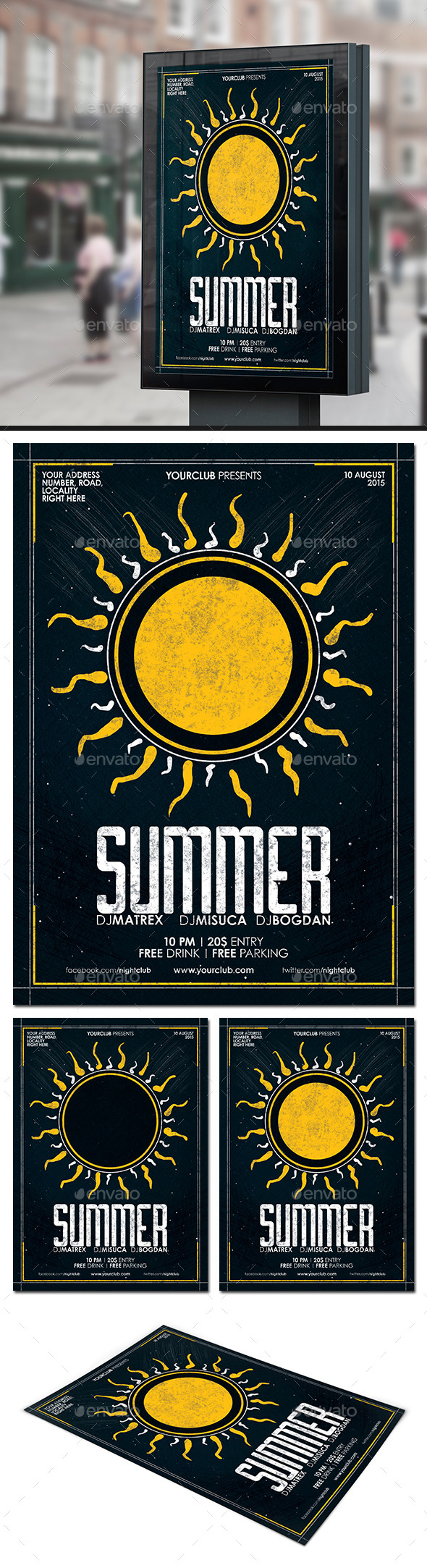 Summer Party Flyer Poster (Clubs & Parties)