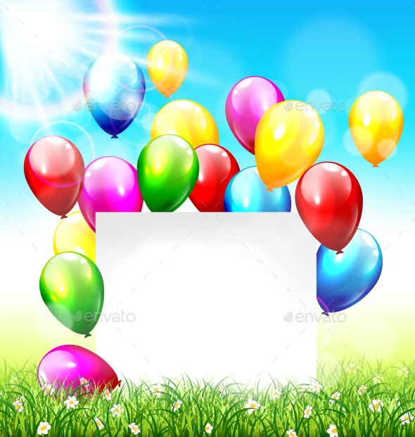 GraphicRiver Celebration Background with Paper Frame Balloons 11789426 GraphicRiver Celebration Background with Paper Frame Balloons 11789426