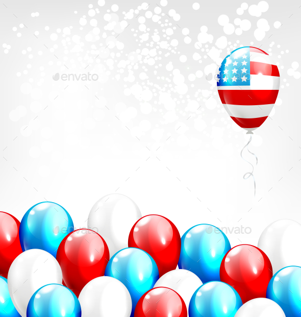 GraphicRiver Balloons in National USA Colors on Gray Background 11789456 GraphicRiver Balloons in National USA Colors on Gray Background 11789456