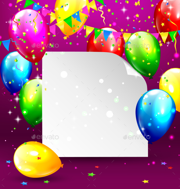 GraphicRiver Multicolor Balloons with Paper Frame and Buntings 11789533 GraphicRiver Multicolor Balloons with Paper Frame and Buntings 11789533