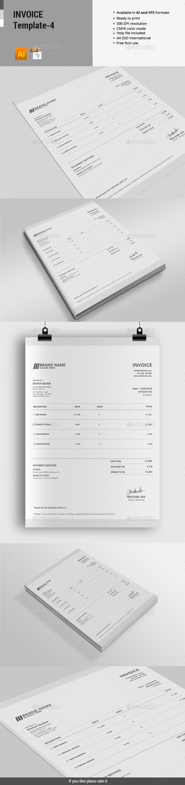 Invoice Template - 4 (Proposals & Invoices)