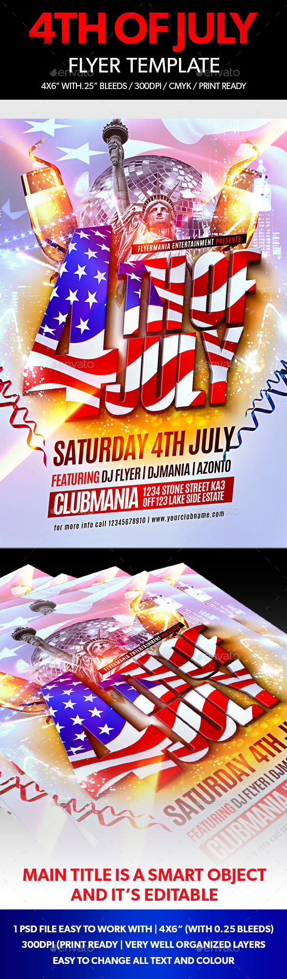 4th of July Flyer Template (Flyers)