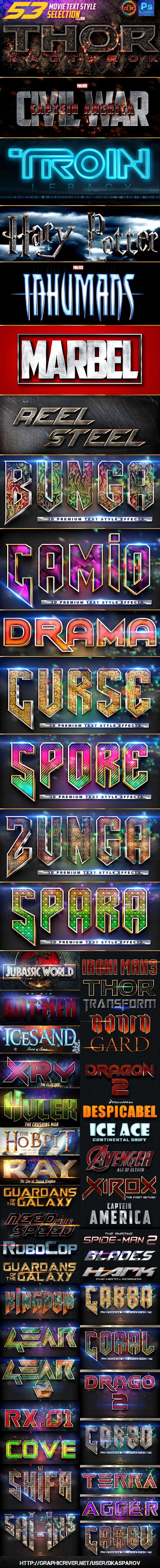 GraphicRiver 53 Movie Text Style Selection Bundle 11793882 GraphicRiver 53 Movie Text Style Selection Bundle 11793882