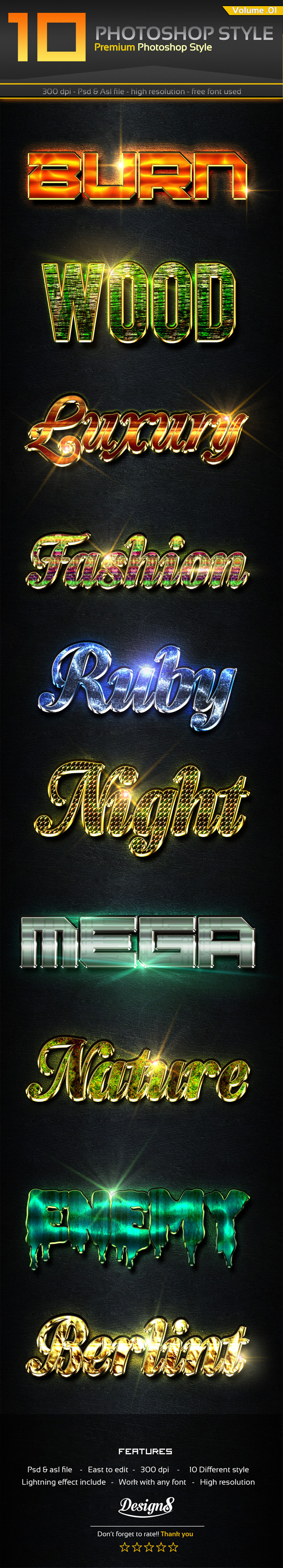 GraphicRiver 10 Premium Photoshop Text Effect Styles Vol 1 11794472 GraphicRiver 10 Premium Photoshop Text Effect Styles Vol 1 11794472