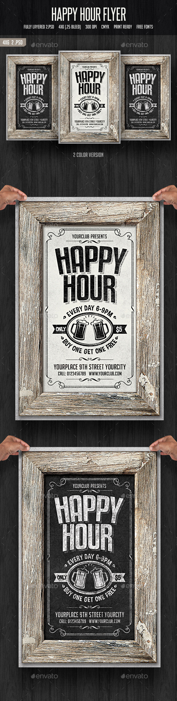 Happy Hour Flyer 2 (Clubs & Parties)