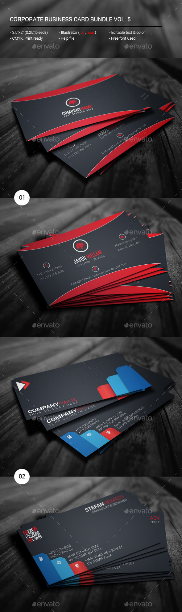 Corporate Business Card Bundle Vol. 5 (Corporate)