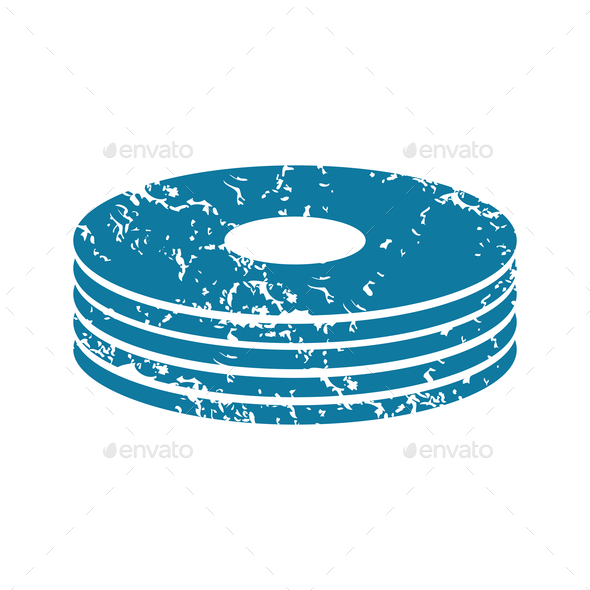 Disc pile grunge icon (Misc) Photo Download