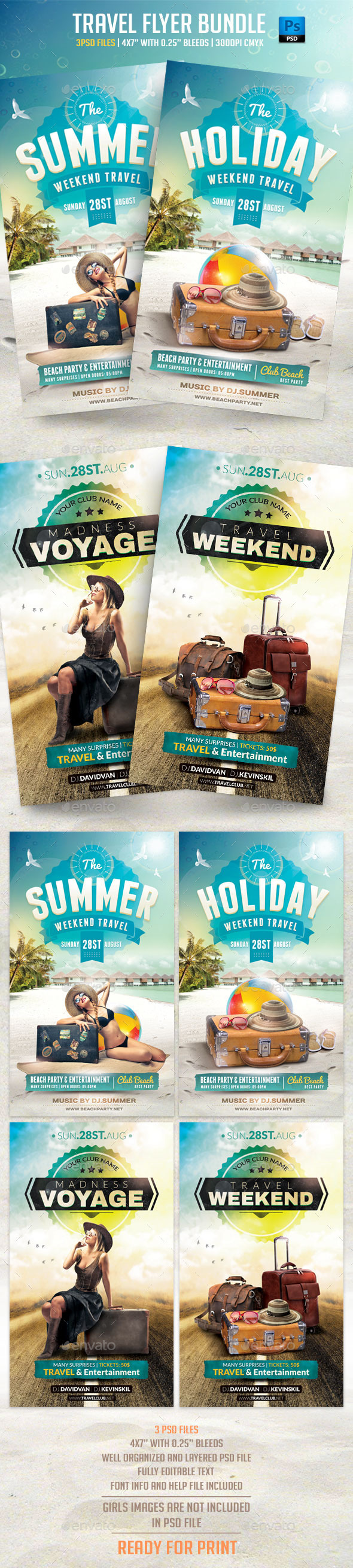 GraphicRiver Travel Flyer Bundle 11797027 GraphicRiver Travel Flyer Bundle 11797027