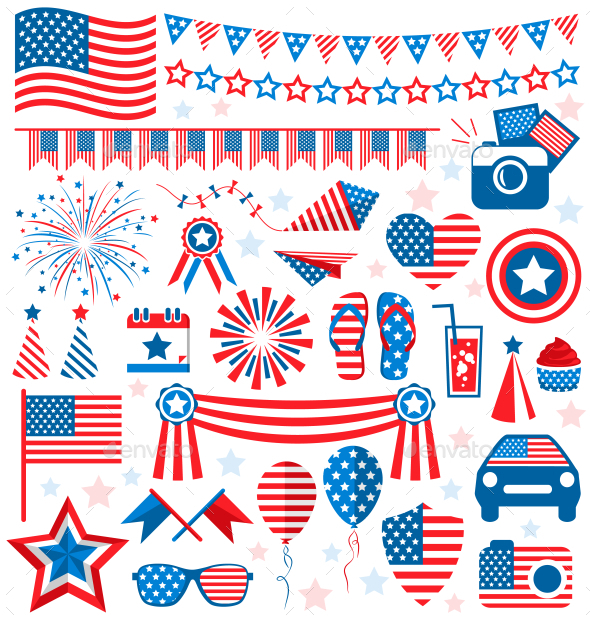 GraphicRiver Independence Day Symbols 11797556 GraphicRiver Independence Day Symbols 11797556