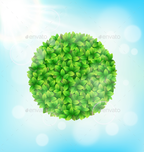 GraphicRiver Green Leaves Circle Frame with Sun on Blue Sky 11797642 GraphicRiver Green Leaves Circle Frame with Sun on Blue Sky 11797642