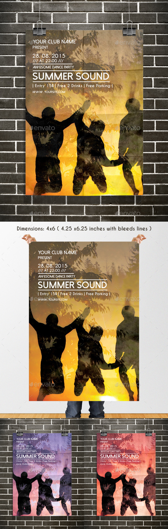 Summer Party Poster Template (Clubs & Parties)