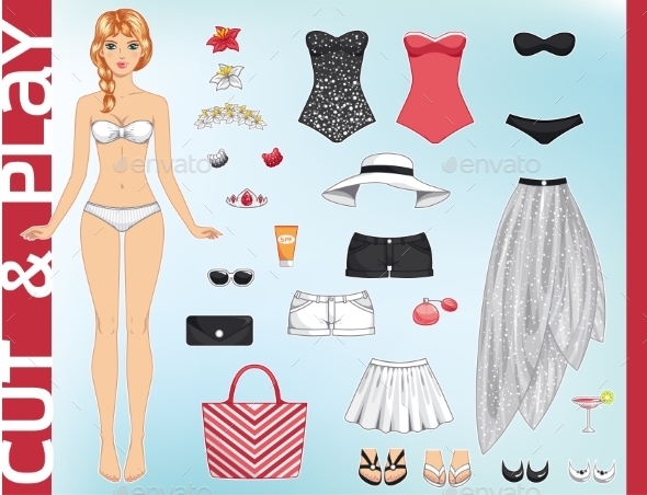 GraphicRiver Dress Up Paper Doll 11799152 GraphicRiver Dress Up Paper Doll 11799152