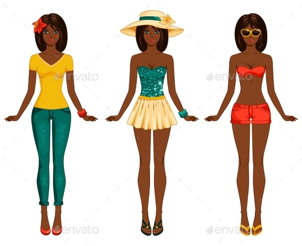 GraphicRiver Girls in Summer Clothes 11799199 GraphicRiver Girls in Summer Clothes 11799199